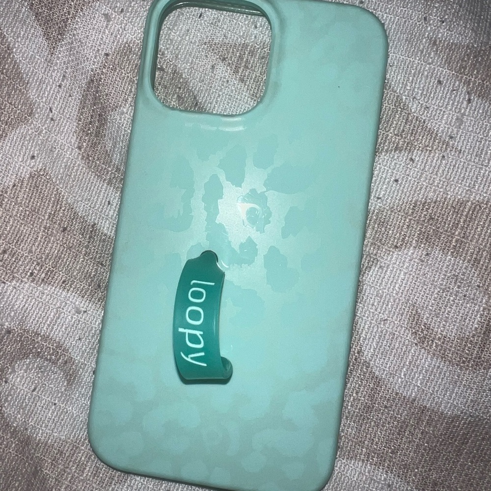 Loopy iPhone 14 Pro Max Mint leopard Case